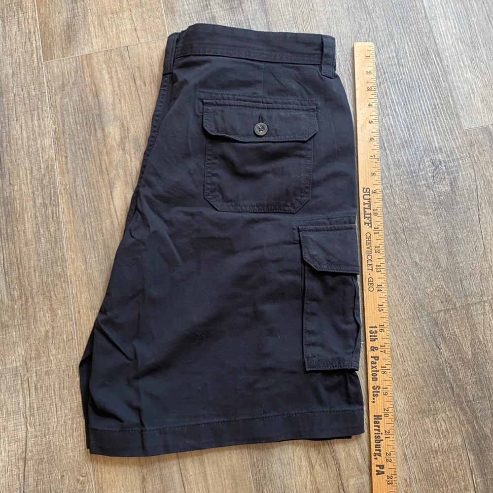 Amazon Essentials Mens 38 Cargo Shorts Bundle 2 Pack Black Grey Cotton New - Picture 6 of 9